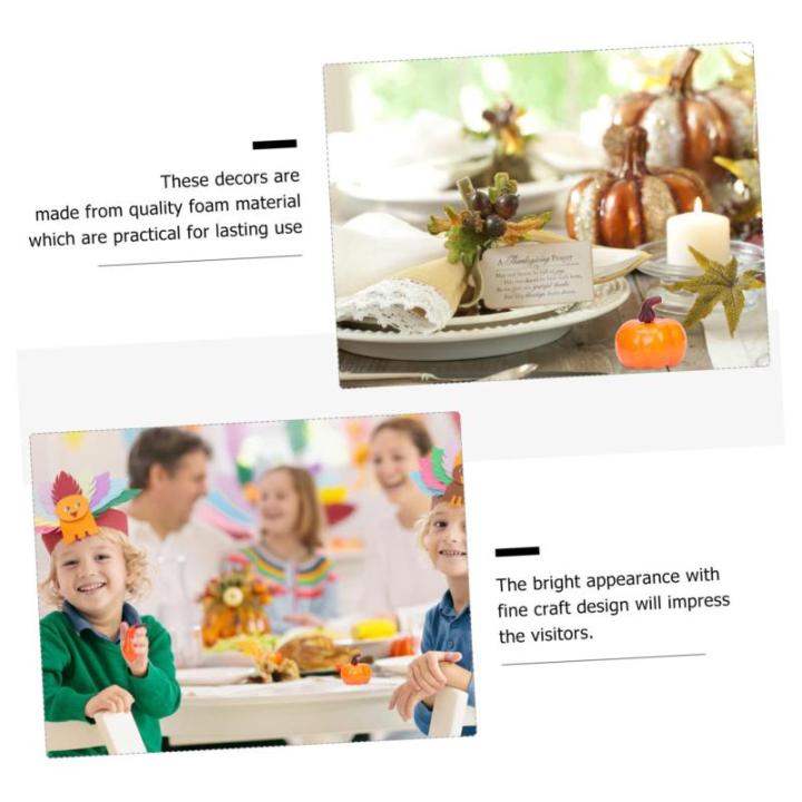 150 STK Kürbis-Ornamente Thanksgiving-Kürbisse Requisiten für die Kürbisfotografie herbstdeko Halloween orangefarbenes Outfit weihnachtsdeko lustige Kürbisdekore