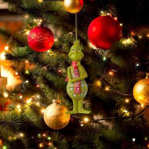 Kerstdecoratie, acryl, kerstboomversiering, groen, schattig, hangende ornamenten, kerstdecoratie, kerstversiering, feestdecoratie voor kerstfeest