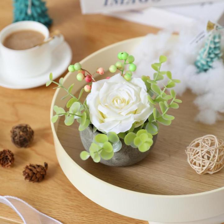 Künstliche Blume (2, Weiße Rose)