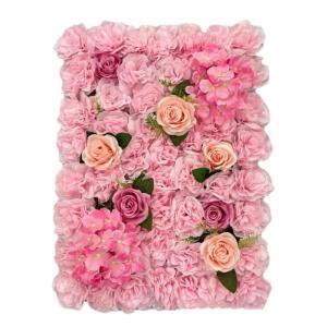 Blumenwandpaneel, 23,62 X 15,75 Zoll Rosa Künstlicher Hortensien-blumenhintergrund, Für Hochzeitsfeier-Blumen-hintergrunddekoration(Color:6pcs)