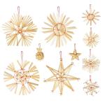 40 stuks strosterren hangers, grote strosterren, kerstboomversiering, stroornamenten, kerstboom, top, ster, vakantie, hanger voor Kerstmis, thuis, feestdecoratie