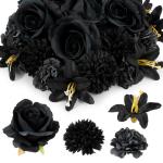 20 stuks kunstbloemkoppen, kunstbloemen, rozenkoppen, kunstbloemkoppen, versiering, handwerk, bloemen voor carnaval, party, bruiloft decoratie