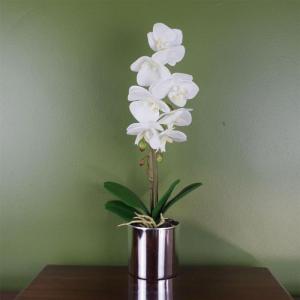 Realistische künstliche Orchideenpflanzen, vollständig getopft