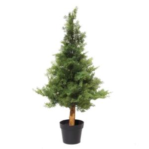 Cedar 7506-7505-7504-7503-7502-7501 Künstlicher Zedernholz/Zypressen-Formschnitt-Baum, UV-geschützt, Kunststoff, 95 cm