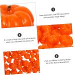 500 stuks pompoendecoratie Halloween pompoen decoratie kleine realistische pompoen desktop pompoen decoratie Halloween feestdecoratie nep pompoen PU-lijm miniatuur
