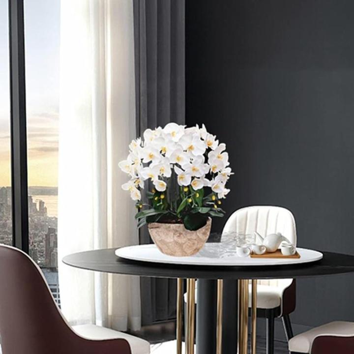 Kunstblumen Künstliches Phalaenopsis-Blumenarrangement – ​​Seidenorchideen für Heimdekoration, Hochzeiten, Partys und Büro – lebensecht für jeden Anlass
