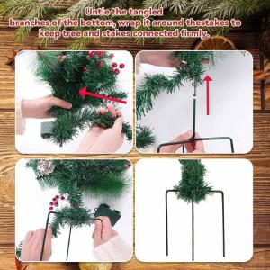 Weihnachts-Pflanzgefäß, künstliche Weihnachtsblumen für den Außenbereich, Urlaubs-Pflanzgefäßfüller, Urlaubs-Pflanzgefäß-Dekorationen, Urlaubs-Pflanzgefäß mit Lichtern,