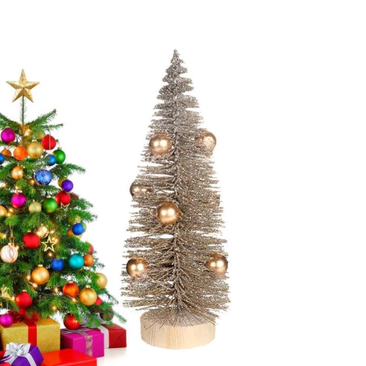 Kerstbomen voor op tafel, kerstboom, miniatuur dennen kerstbomen, NI dennenboom klein, NI groene kerstboom met sneeuweffect, tafeldecoratie