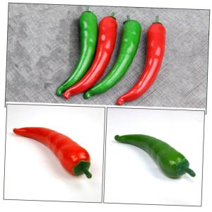 12st Simuliertes Pepper-Modell Falsche Pfefferverzierung Paprika-Dekorationen Für Den Laden Pfeffer Modell Dekoration Fake-Paprika-stütze Künstliche Chilischote Poly-Drache