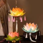 Künstliche handgehaltene Blumenkerzenlichter,Blumenkerzenlampe für das Mondfest und die asiatische Hochzeitsdekoration