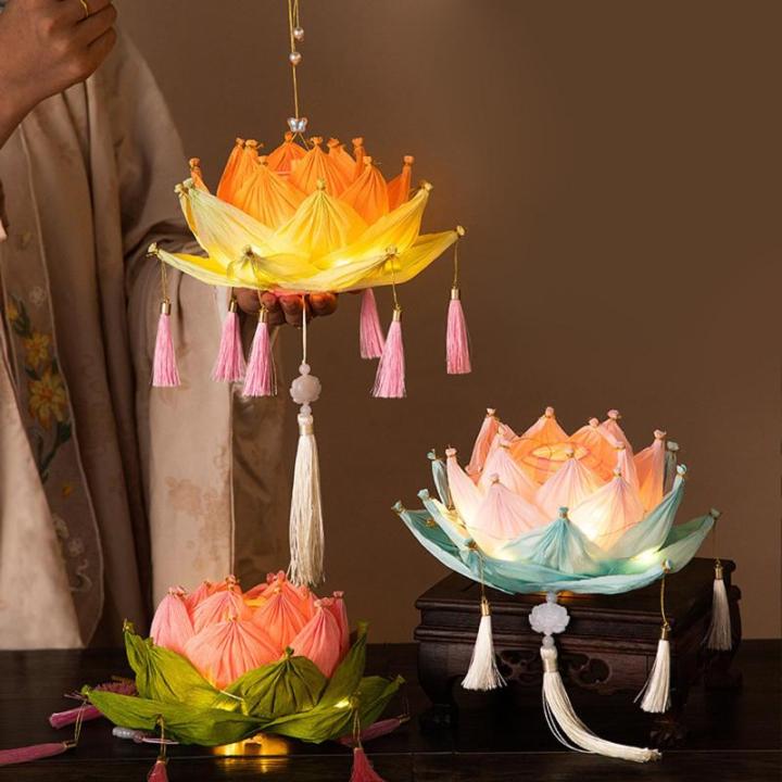 Künstliche handgehaltene Blumenkerzenlichter,Blumenkerzenlampe für das Mondfest und die asiatische Hochzeitsdekoration