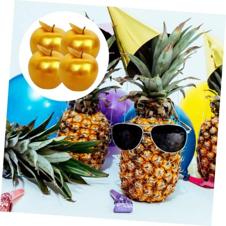12 STK Simulierter Goldener Apfel Gefälschte Früchte Prop Falsches Obst Gefälschte Äpfel Künstliche Traubentraube Fruchtfliege Künstliche Weihnachtsfrüchte Modell Vitrine Sc