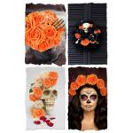 Kunstbloemen, 25 stuks, kunstrozen, bloemen met stengels, echte touch, kunstschuim, rozen voor bruiloft, boeketten, feest, kantoor, babyshower, woondecoratie, oranje