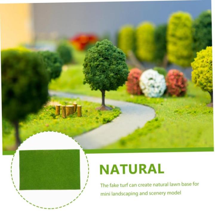 5St Mit Nylon beflocktes Gras realistischer Rasen Kunstrasen-Landschaftsdekor Grasteppich Mikro-Landschaftsstütze gefälschter Rasen schmücken robuste Rasenmatte Plastik Light Gr