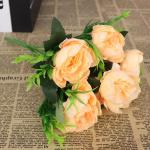 Kunst Blumen 24 Bündel Künstliche Blume Pfingstrose Gefälschte Pfingstrosen Blumensträuße für Hochzeit Zuhause Tischparty Fensterdekoration 0809