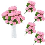 Fake Blumen Kunstblumen Künstliche Pflanzen Blume Deko Hortensien Blumenarrangements Kernstück Hochzeit Blumenstrauß für Garten Büro Haus Fenster Hochzeit 0504