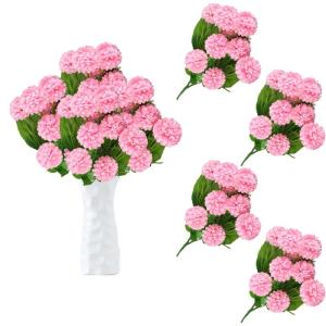 Fake Blumen Kunstblumen Künstliche Pflanzen Blume Deko Hortensien Blumenarrangements Kernstück Hochzeit Blumenstrauß für Garten Büro Haus Fenster Hochzeit 0504
