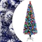 Künstlicher Weihnachtsbaum mit Beleuchtung 210 cm Glasfaser Christbaum Kunstbaum Dekobaum Tannenbaum Weihnachten Künstlicher Weihnachtsbaum für Weihnachtsdeko