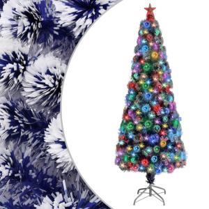 Künstlicher Weihnachtsbaum mit Beleuchtung 210 cm Glasfaser Christbaum Kunstbaum Dekobaum Tannenbaum Weihnachten Künstlicher Weihnachtsbaum für Weihnachtsdeko