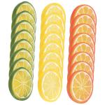 4 Sätze Nachahmung Einer Zitronenscheibe Gefälschte Zitrone Künstliche Zitronen Foto Fälschung Tisch Kalk Simulation Von Zitronenscheiben Zitrone-limetten-Scheibe PVC 24 Stück