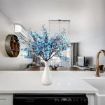 Künstliches Blumenarrangement,Künstlicher Blumens Baby Breath Seide mit langen hohen Stiel Europäische Kunst Dekor gefälschte Blumen natürliche Gypsophila Zweige(Blue)