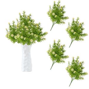 Artificial Flowers 140 Stück Künstlich Schleierkraut Künstliche Blume Weiß Flumensträuße Bündel für DIY Blumensträuße Arrangement Hochzeit Home Decor 0810
