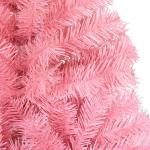 Kunstkerstboom met standaard 150 cm hoog, hoge kunstkerstboom, kerstdecoratie, pvc en staal, roze
