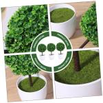 6 stuks potplant kunstplant kunstplanten kunstplanten voor gebruik binnenshuis mini-kunstplanten bal simulatie bonsai kersenbal van kunststof groen