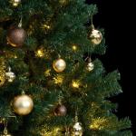 Künstlicher Weihnachtsbaum, Tannenbaum, Christbaum mit Metallständer, Weihnachtsdeko Kunstbaum, 300 LEDs & Kugeln 210 cm
