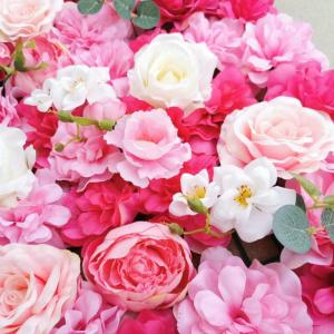 1 stuk 40 cm x 60 cm bloemenwandpaneel, , wandpaneel, bloemen, achtergrond, voor bruiloft, verjaardag, feest, woondecoratie, wanddecoratie, roze B