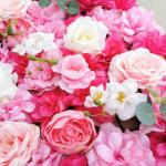 1 stuk 40 cm x 60 cm bloemenwandpaneel, , wandpaneel, bloemen, achtergrond, voor bruiloft, verjaardag, feest, woondecoratie, wanddecoratie, wit E