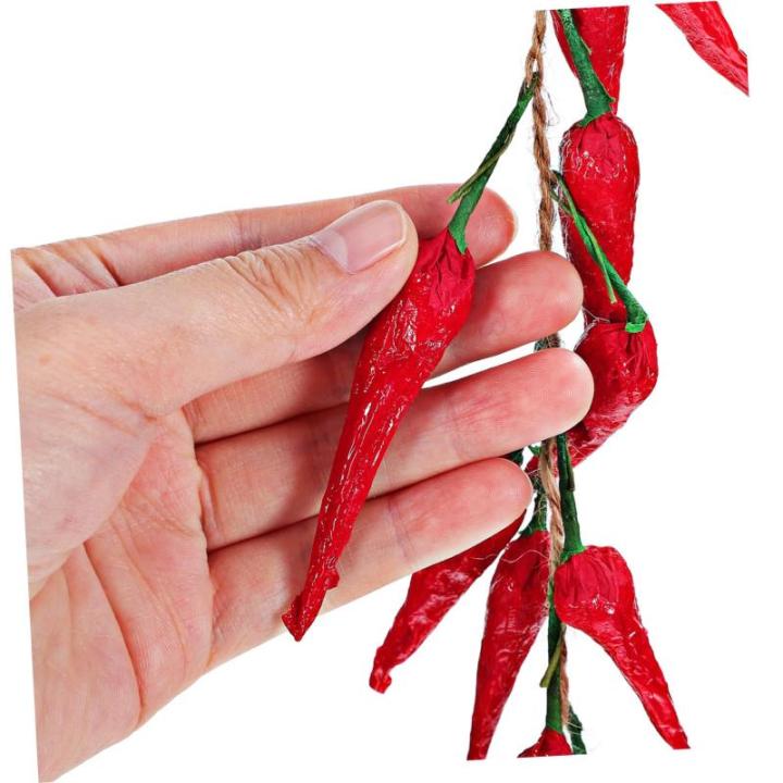 40 STK Chili-Pfeffer-Modelldekoration künstliche Pflanzenornamente Wand-Chili-Anhänger Kunstrot wandverkleidung Wand polsterung kunstpflanze rote Paprika Simulation Pfeffer Schau