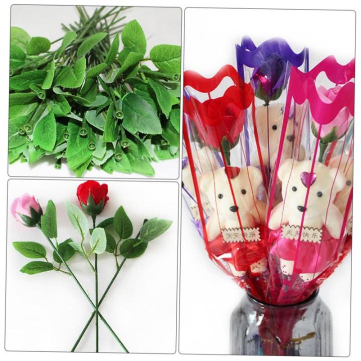 280 STK Rosenstiel künstliche blüten Artificial The Craft Material für künstliche Blumen künstlicher Blütenstiel künstliche Rosen DIY-Material grüner Blumenstieldraht Draht