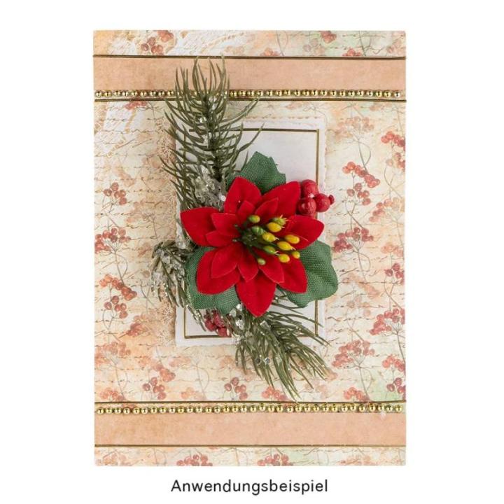 Decoratieve bloemen, , bloemen, verschillende soorten, ca. diameter 8 cm (kerstster 2 - rood - 20 stuks)