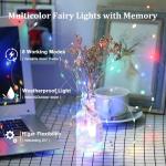 Kleurrijke Outdoor Kerstverlichting 10M 100 LEDs Koperdraad Lichtgevende Kettingen Indoor Waterdicht 8 Modi Lichtgevende Garland Fairy Lights Decoratief voor Kerst Tuin Home Party 