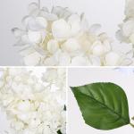 3 stuks nepbloemen hortensia witte 73,9 cm hoge kunstmatige hortensia bloemen, zijden bloemen lange steel voor bloemstuk thuis boerderij kantoor hotel decoratie
