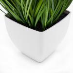 Isolepsis Kunstplant met witte bloempot, kunstplant, kamerplant, decoratieve plant, kunstbloemen, , 80 cm, groen