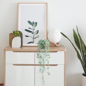 Hangende Planten Kunstmatige Decor Nep Ingemaakte Hangende Wijnstokken Levensecht Groen voor Nieuwe Woondecoratie 2 STKS Lichtgroen