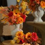 2 stuks kunstmatige nepbloemen planten zijden bloemstukken bruiloft boeketten decoraties plastic bloemen tafel centerpieces voor thuis keuken tuin feest decor (herfst rood)