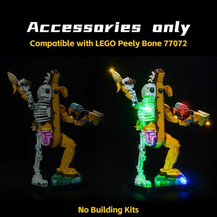 Ledlichtset compatibel met Lego 77072 Peely Bone (geen model), decoratieverlichtingsset compatibel met Peely Bone 77072, creatief speelgoed