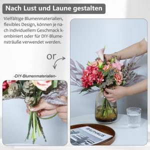 Meerdere stuks roze kunstrozen bloemen als echte kunstmatige plastic bloemen kleine kunstmatige hortensia's echte aanraking thuis bruiloft party decoratie bloemenarrangement tafeld
