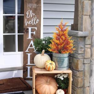 45,7 cm große Herbstbäume, kleine künstliche Pflanzen, Herbstdekoration für Zuhause, künstliche Zeder, Formschnitt, Topfbäume für Innenbereich, Büro, Bauernhaus, Outdoor, E