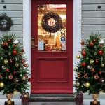 Kunstkerst, groen, 120 cm, 2 soorten dennenblad, 320 takken, 10 meter kerstboom, pvc/PE, bladeren met retro basis voor kerstdecoratie