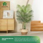 Kunstpalm, 130 cm, grote kunstplant in pot, kunststof palm, ziet eruit als een echte plant, decoratie voor woonkamer, balkon, slaapkamer, kantoor, cadeau voor een housewarming (2 s
