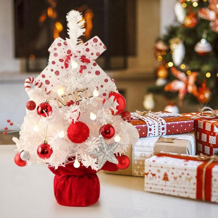 Kerstboom met verlichting, 50 cm, roterende kerstboommuziekdoos, set, kerstboom, kleine mini-kerstboom, kerstdecoratie, tafel, kerstboom, kerstcadeaus, kerstdecoratie