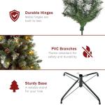 Kunstkerstboom, plastic kerstboom, dennenboom, kunstkerstboom, snel op te bouwen, kunstkerstboom, kerstboom, kunstkerstboom, Nordmann-spar kunststof, groen met sneeuw, 180 cm