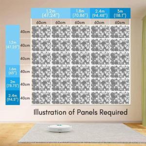 23,62 X 15,75 Zoll Große Künstliche Blumenwand, Künstliche Blumen, Panel Aus Seide, Kunststoff, Floraler Hintergrund, Sichtschutzwände Für Den Außenbereich Innenbereich Hochz