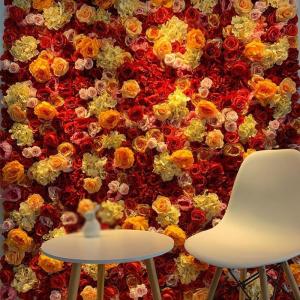 Blumen-Wandpaneel-Hintergrund-Dekor, Rote Künstliche Blumen-Hintergrund Für Hochzeit, Party, Baby-Brautparty, Hängende 3D-Fake-Hortensien-Wanddekoration, Künstliche Hortensie A