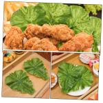 3 Sätze Pflanzliche Requisiten Kunstpflanze Künstliche Pflanzen Küchen-Dekoration Künstliches Gemüse Gemüse-Display Lebensmitteldekor Simulation Salatblatt PVC Green 4 Stück