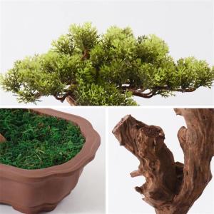 Künstlicher Bonsai-Baum Künstlicher Bonsai-Baum, 65,9 cm, grün, Simulation Willkommens-Bonsai-Baum, Wohnzimmer, Büro, Desktop-Dekoration, künstliche Bonsai-Pflanze, Keramik-Bl